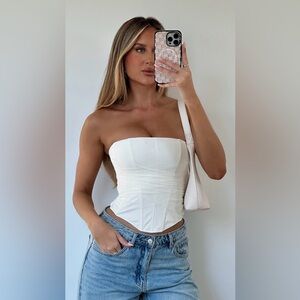 White Fox Boutique Next to Nothing Strapless Bustier XS - NWT!!!